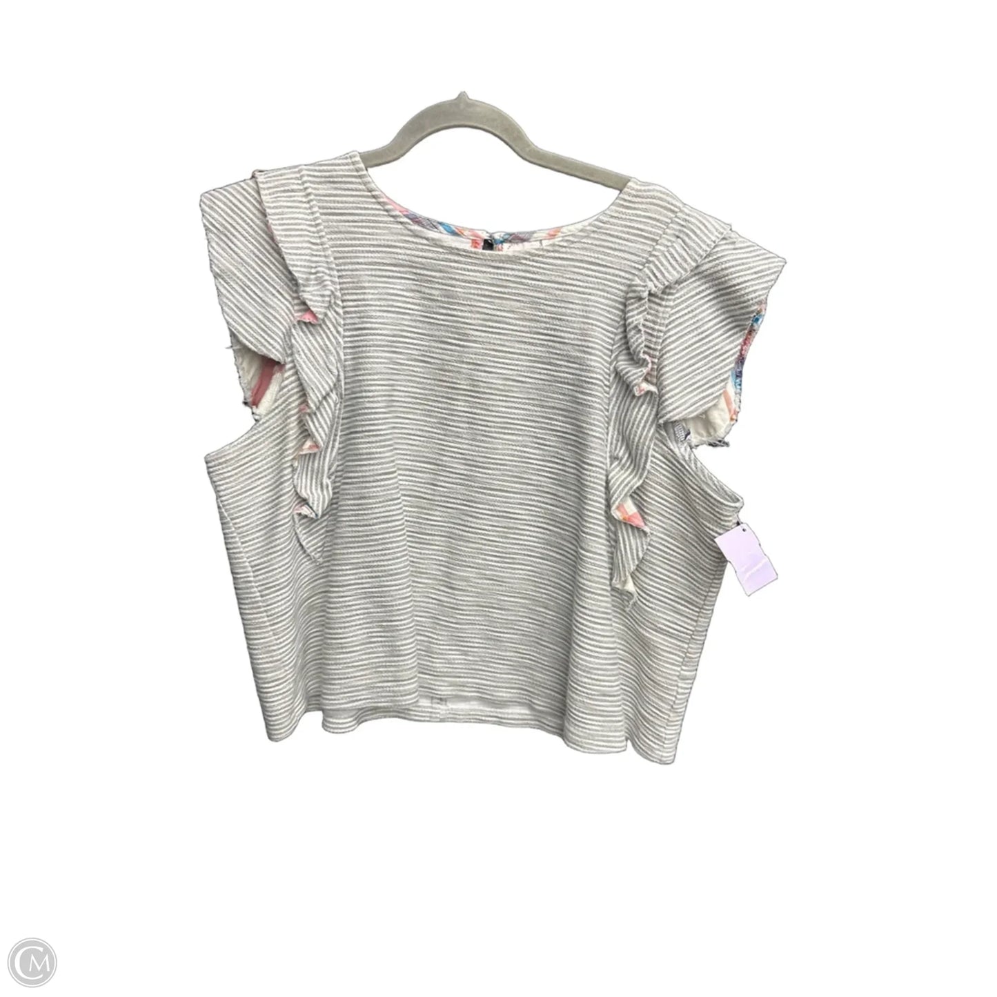 Blouse Sleeveless By Clothes Mentor In Striped Pattern, Size: Xl