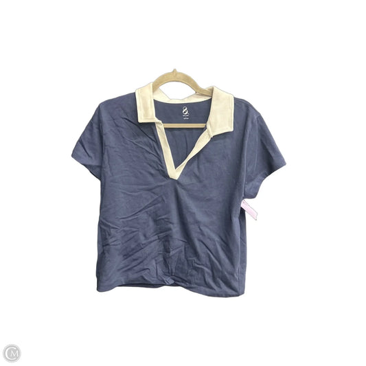 Top Short Sleeve By Lou And Grey In Blue & White, Size: L