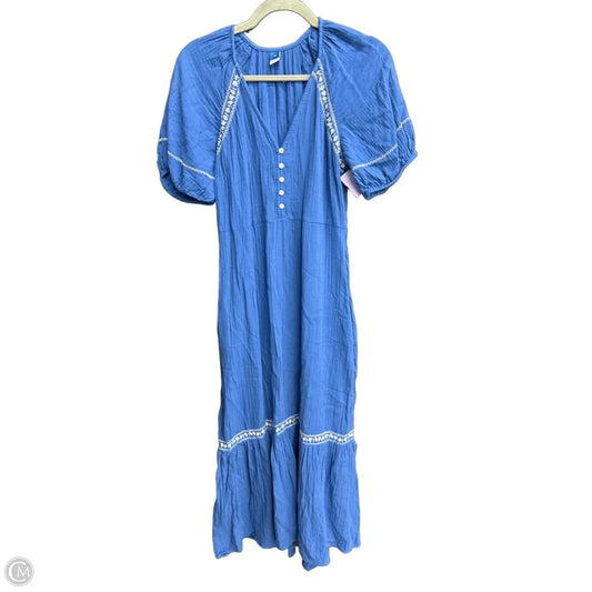 Dress Casual Maxi By Old Navy In Blue & White, Size: Xs