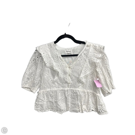Blouse Short Sleeve By &merci In White, Size: S