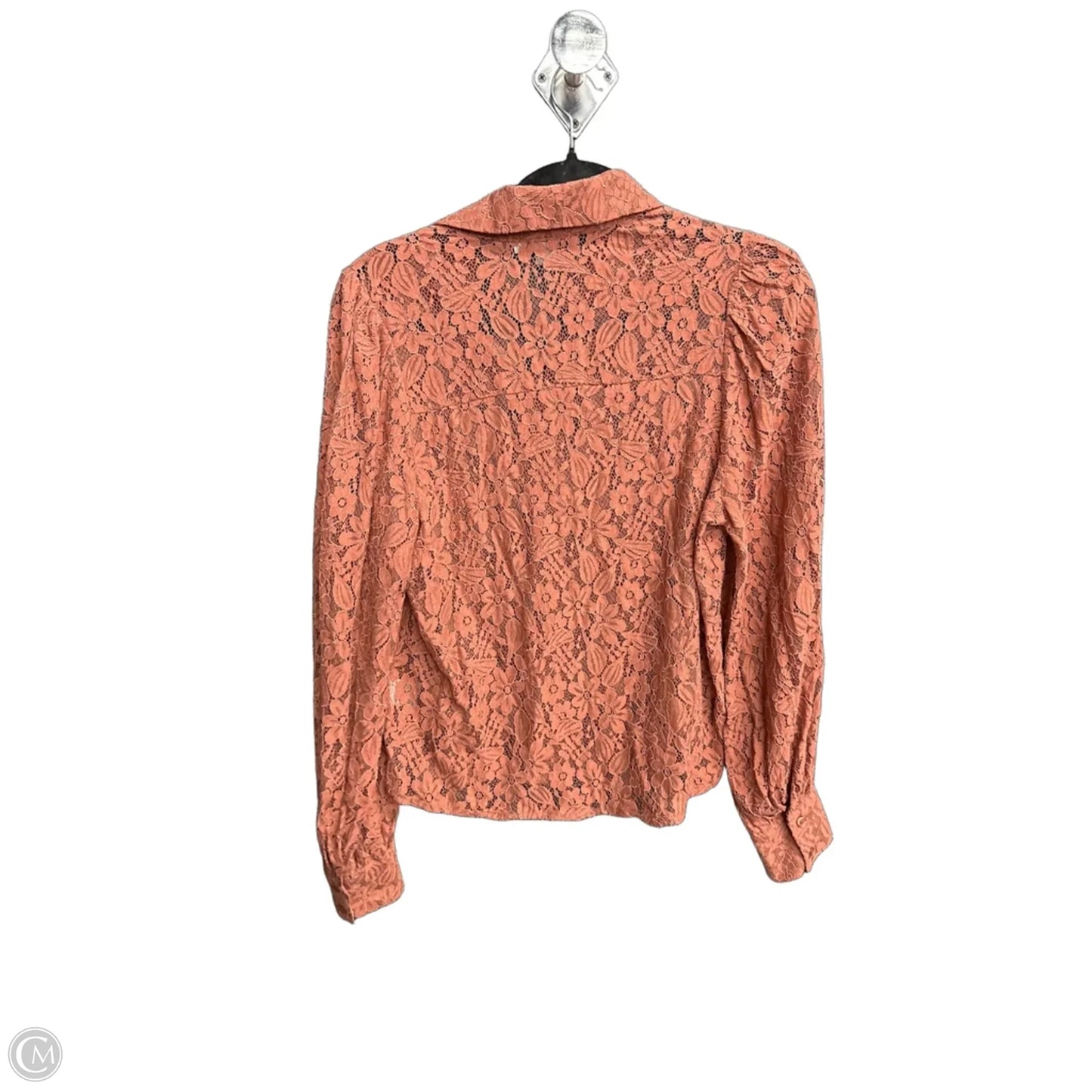 Blouse Long Sleeve By Hyfve In Orange, Size: S