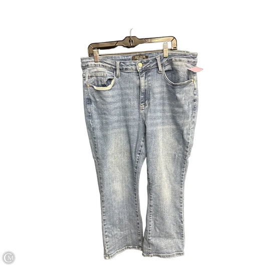 Jeans Straight By Judy Blue In Blue Denim, Size: 18