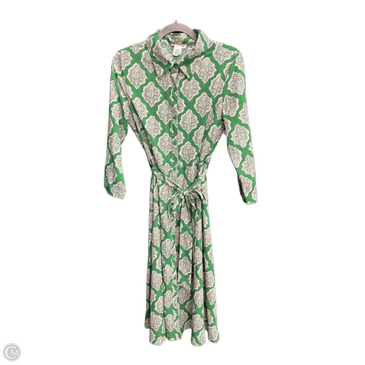 Dress Casual Maxi By Clothes Mentor In Green & White, Size: S