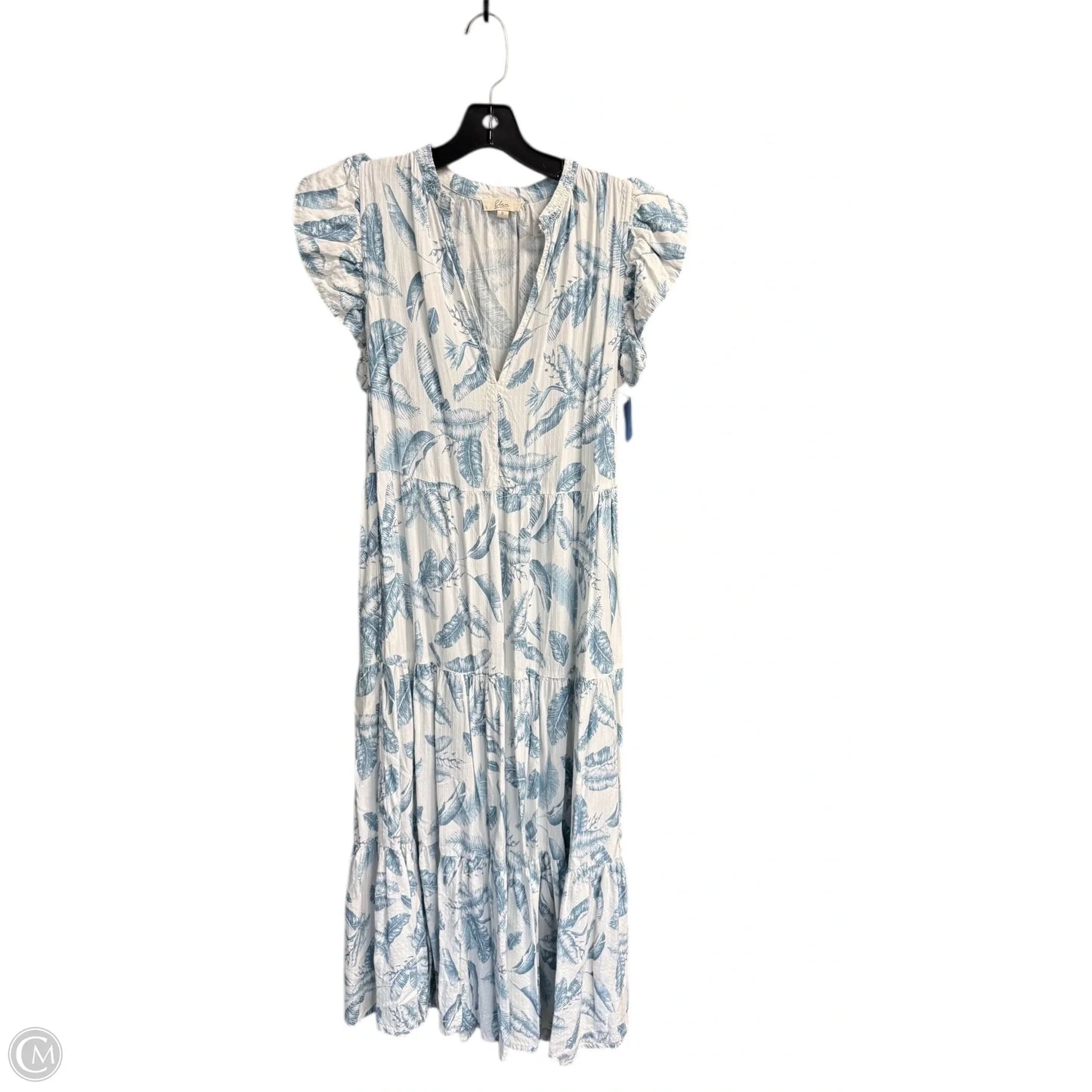 Dress Casual Maxi By Elan In Blue & White, Size: S