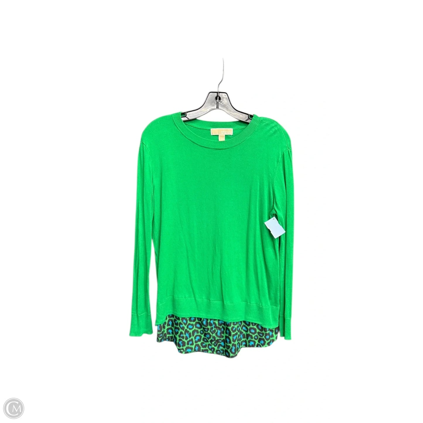 Top Long Sleeve By Michael By Michael Kors In Green, Size: S