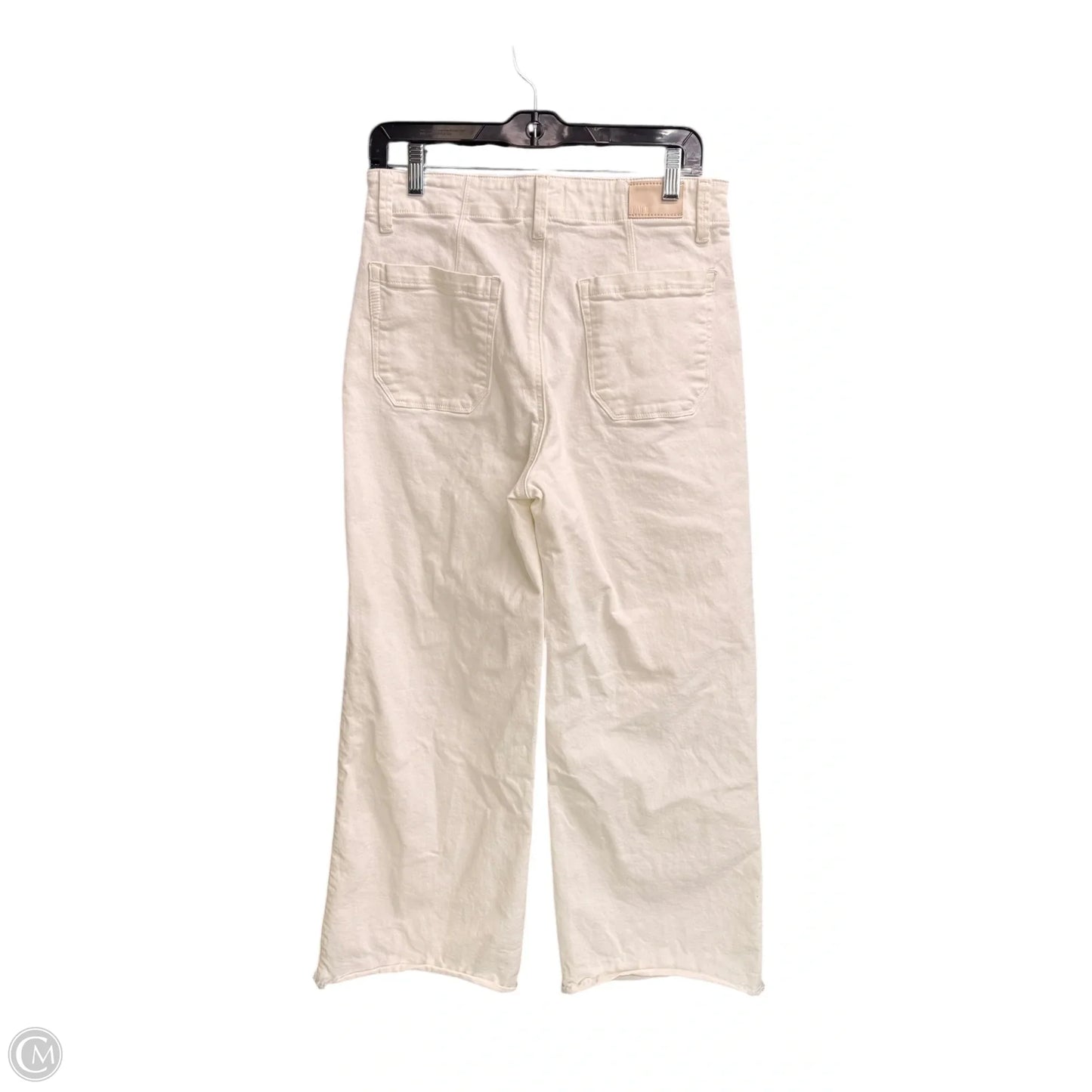 Jeans Wide Leg By Paige In White, Size: 6