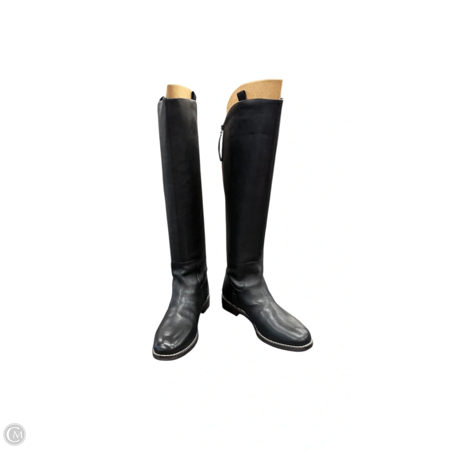 Boots Mid-calf Heels By Franco Sarto In Black, Size: 7.5