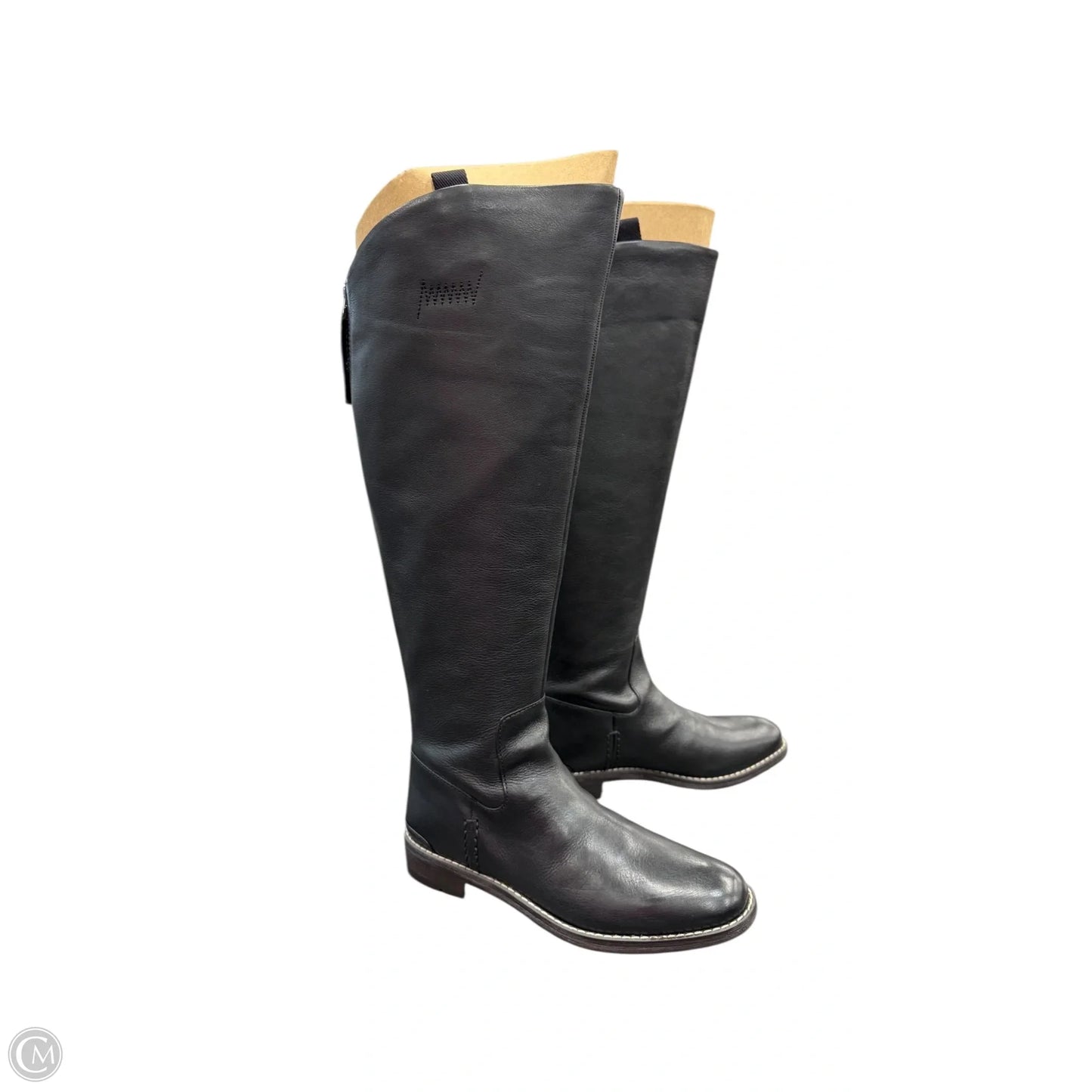 Boots Mid-calf Heels By Franco Sarto In Black, Size: 7.5