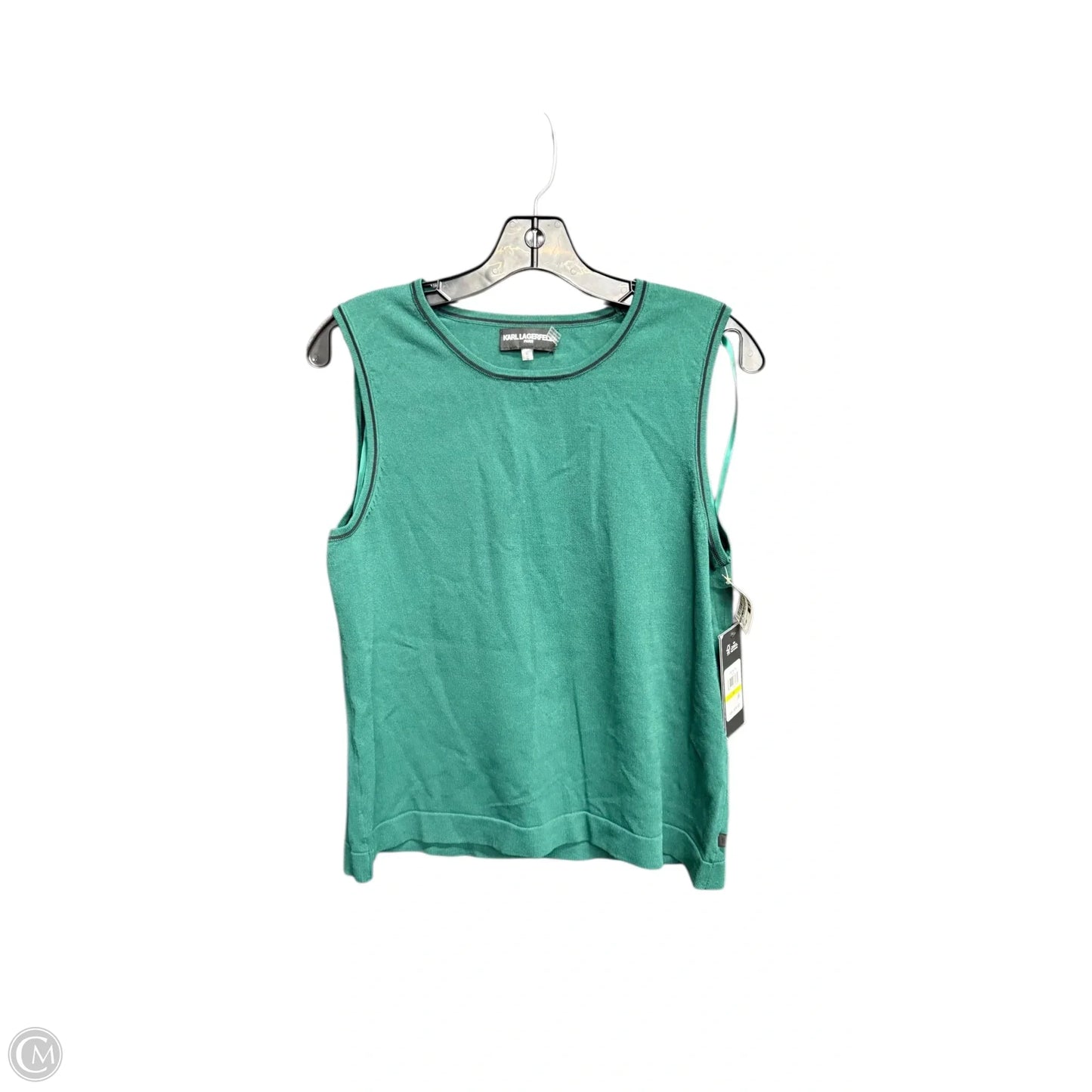 Top Sleeveless Designer By Karl Lagerfeld In Green, Size: Mp