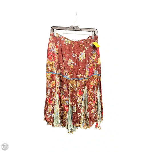 Skirt Midi By Johnny Was In Floral Print, Size: 8