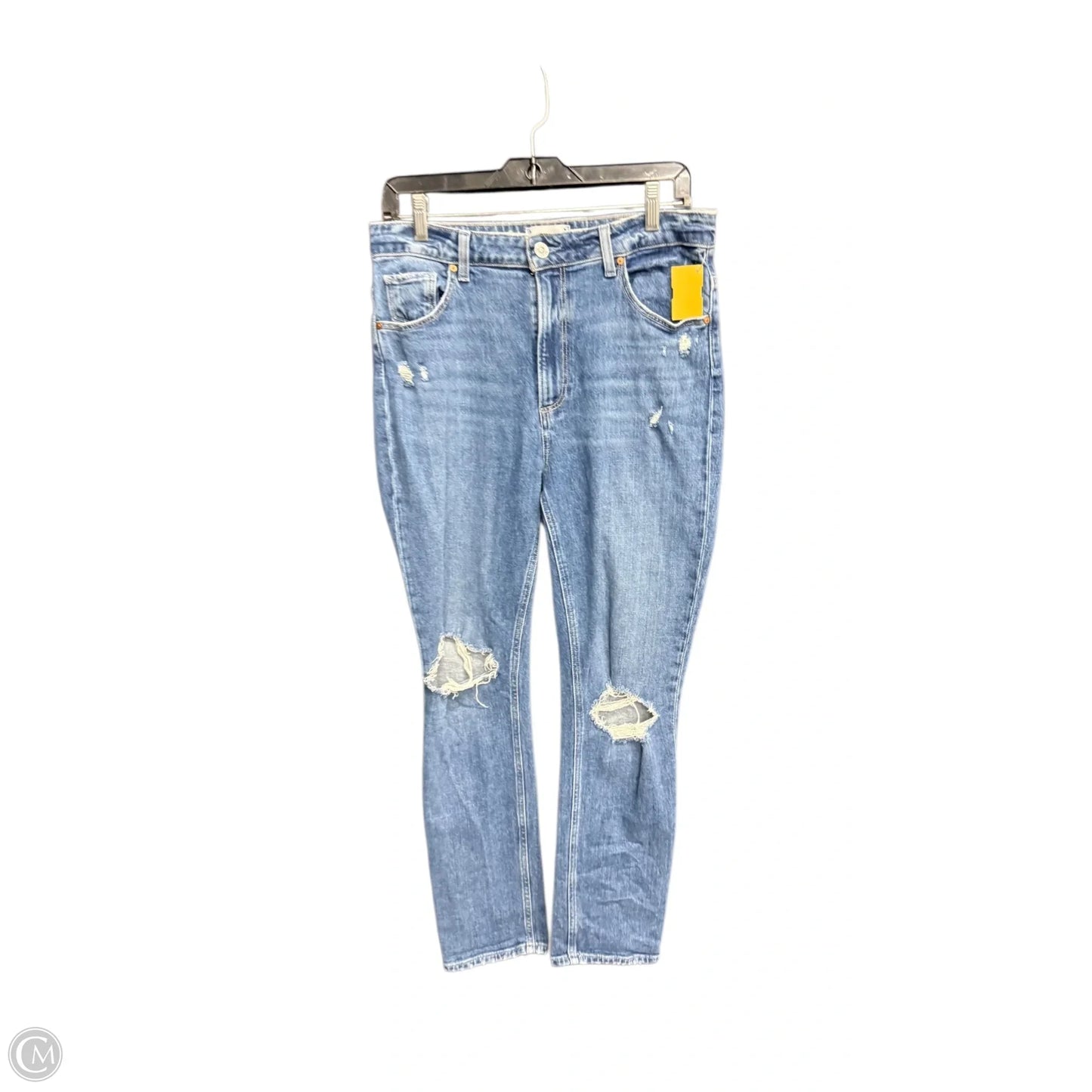 Jeans Straight By Paige In Blue Denim, Size: 8