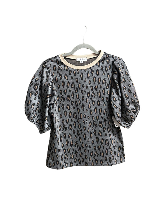 Animal Print Top Short Sleeve Thml, Size S