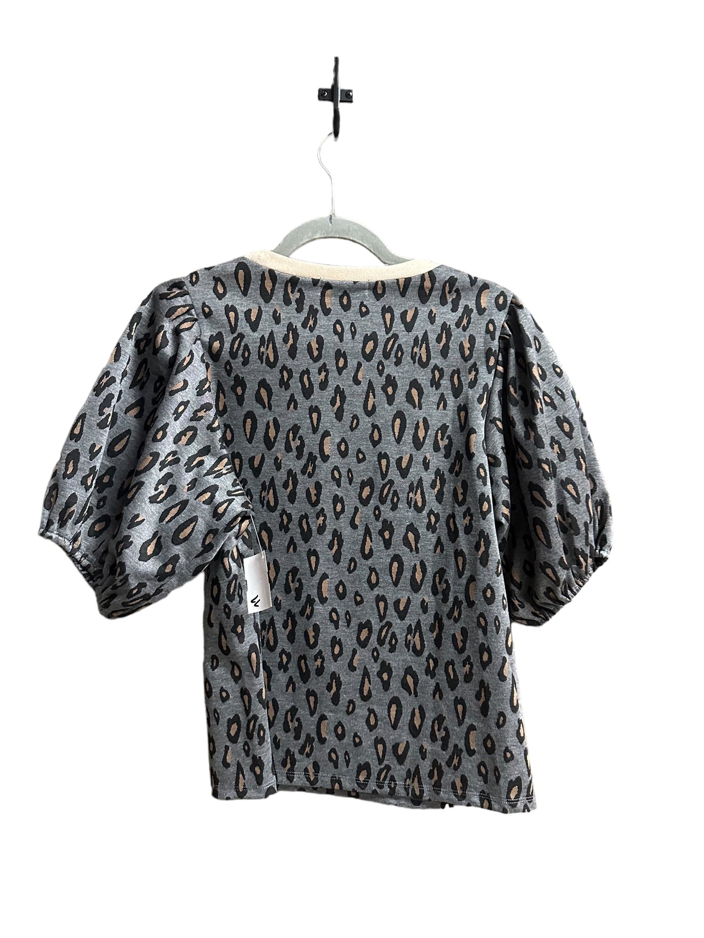 Animal Print Top Short Sleeve Thml, Size S