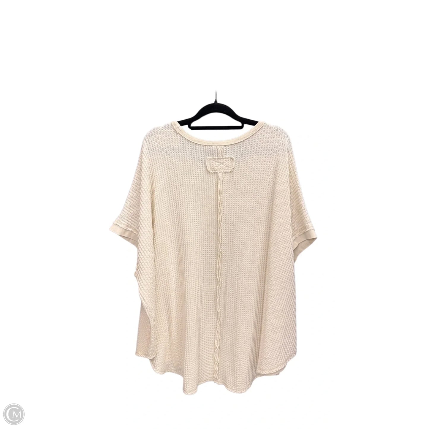 Top Short Sleeve By Easel In Cream, Size: L