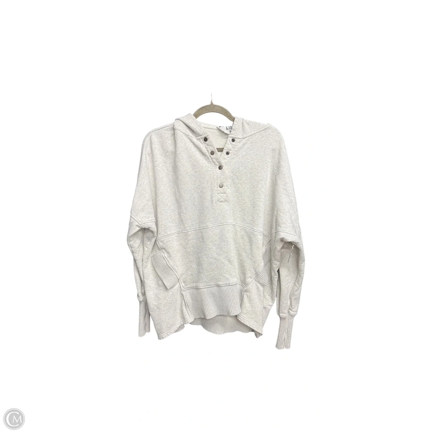 Sweatshirt Hoodie By Bucketlist In Grey, Size: L
