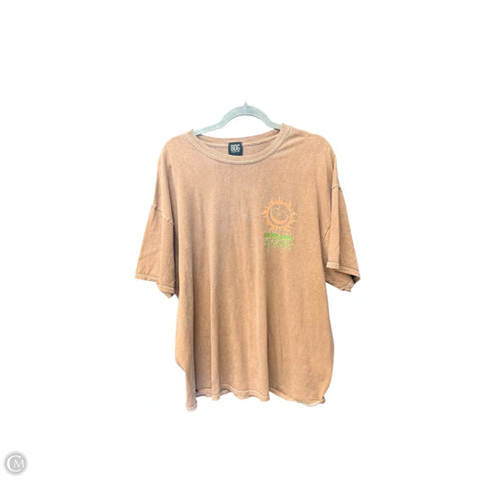 Top Short Sleeve By Bdg In Brown, Size: L