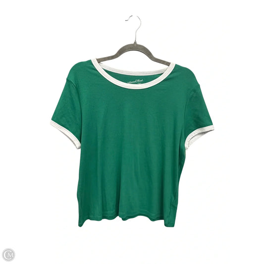 Top Short Sleeve Basic By Universal Thread In Green & White, Size: L