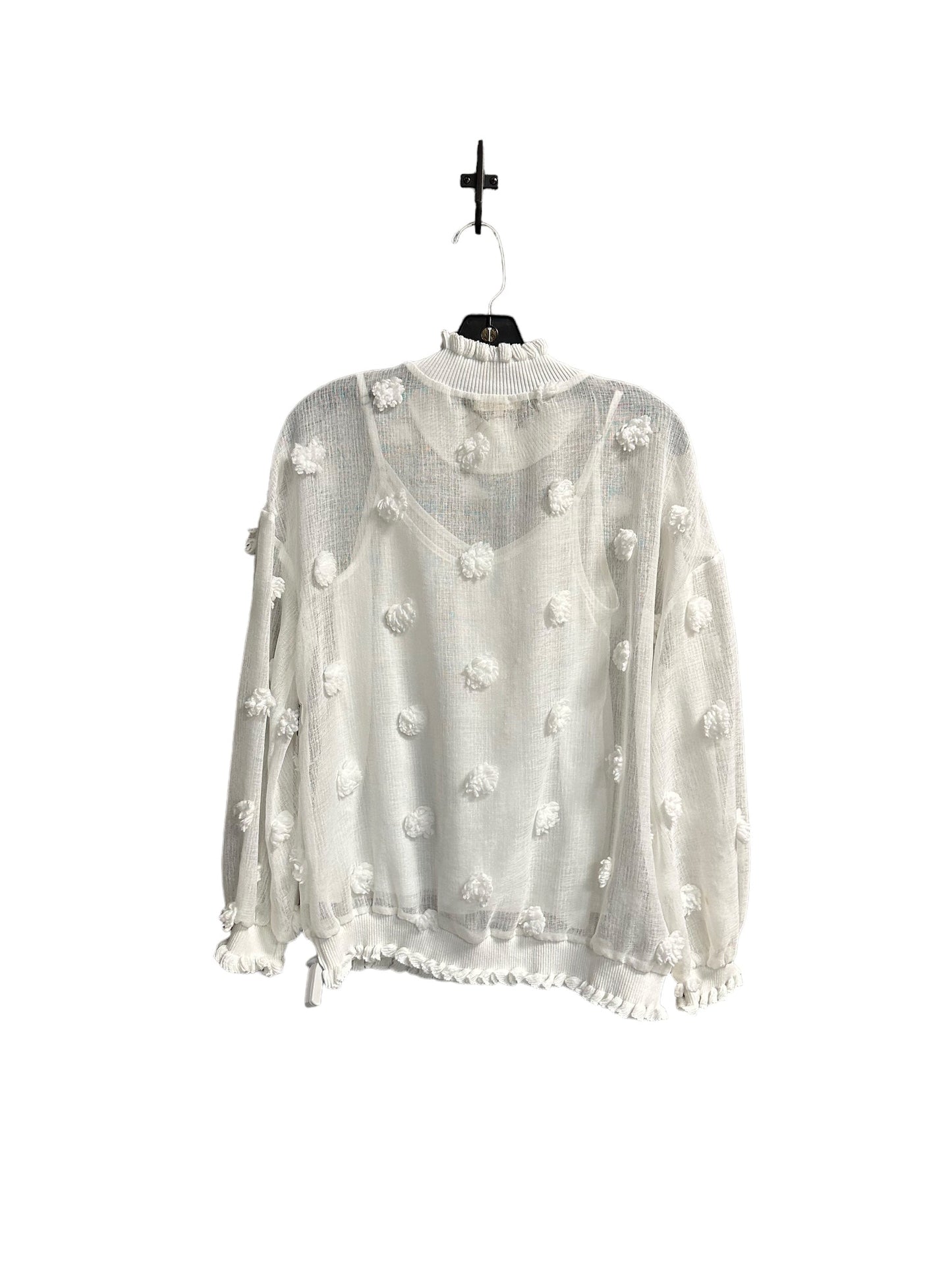 White Top Long Sleeve Entro, Size S