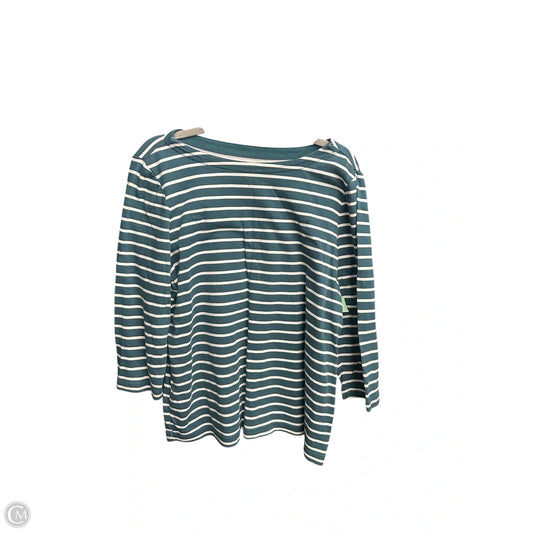Top Long Sleeve Basic By Croft And Barrow In Striped Pattern, Size: Xxl