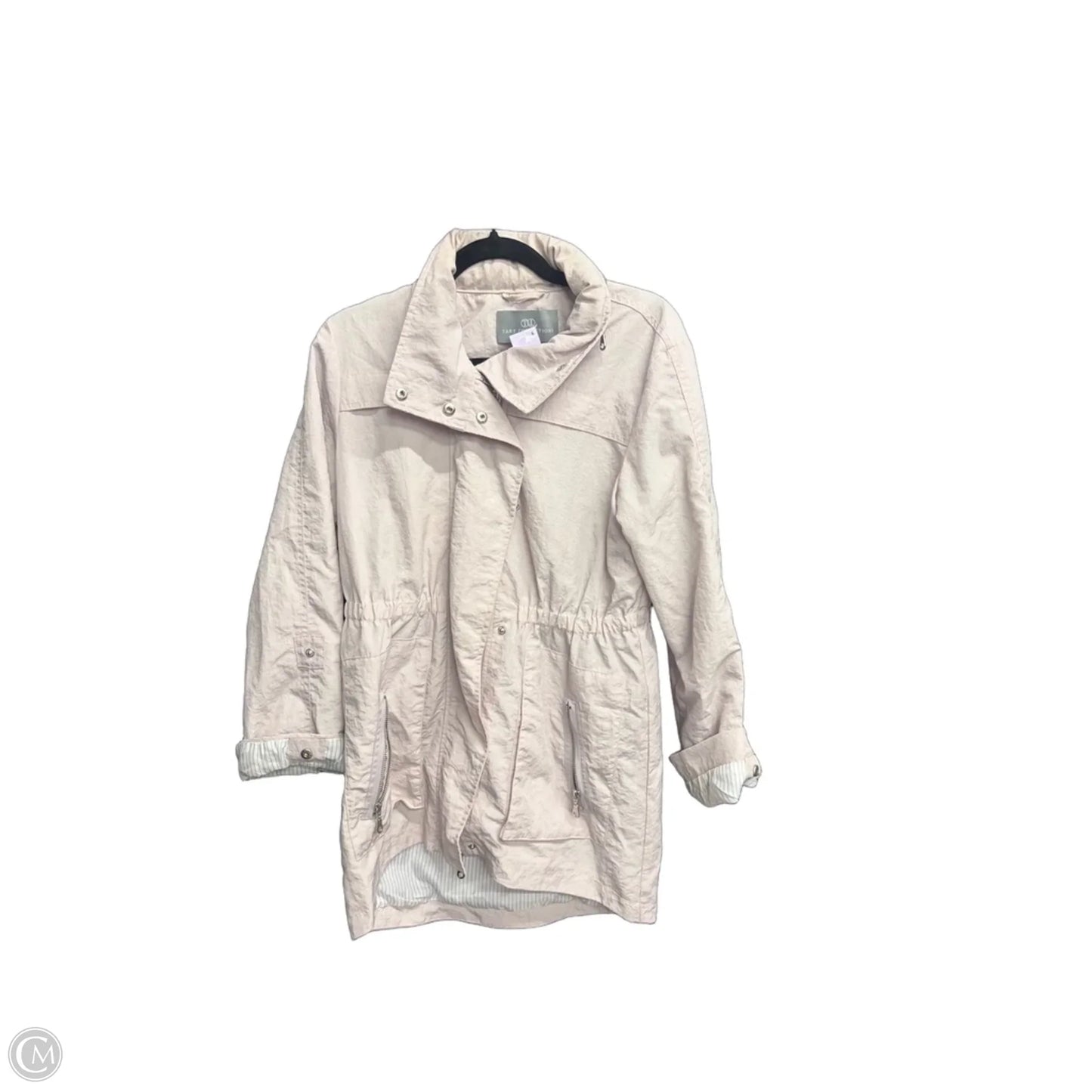 Jacket Windbreaker By Tart In Beige, Size: S