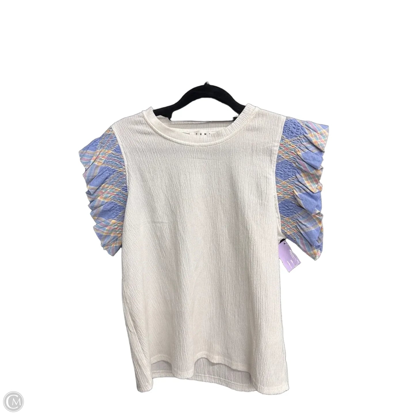 Top Sleeveless By Thml In Blue & White, Size: S