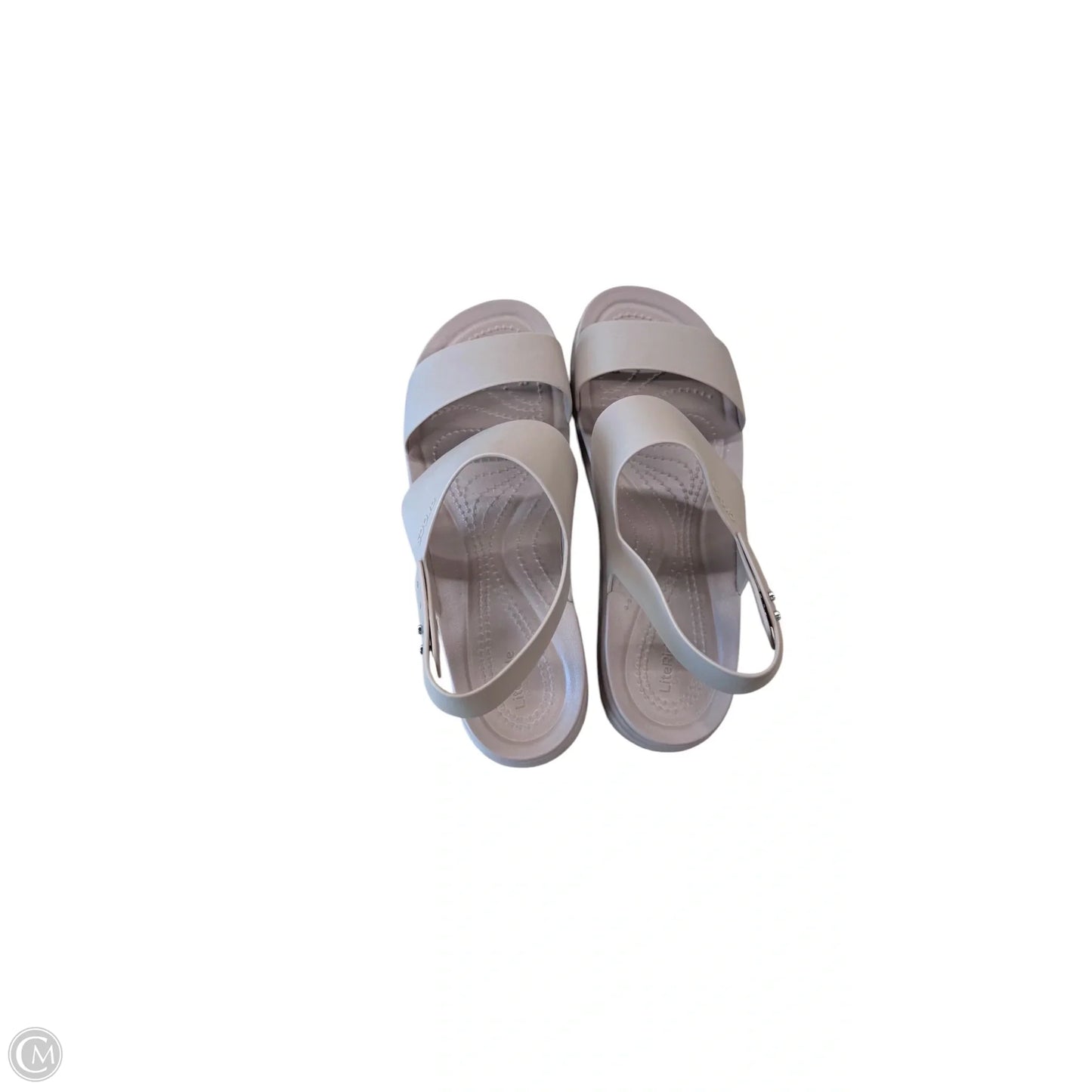 Sandals Flats By Crocs In Beige, Size: 8