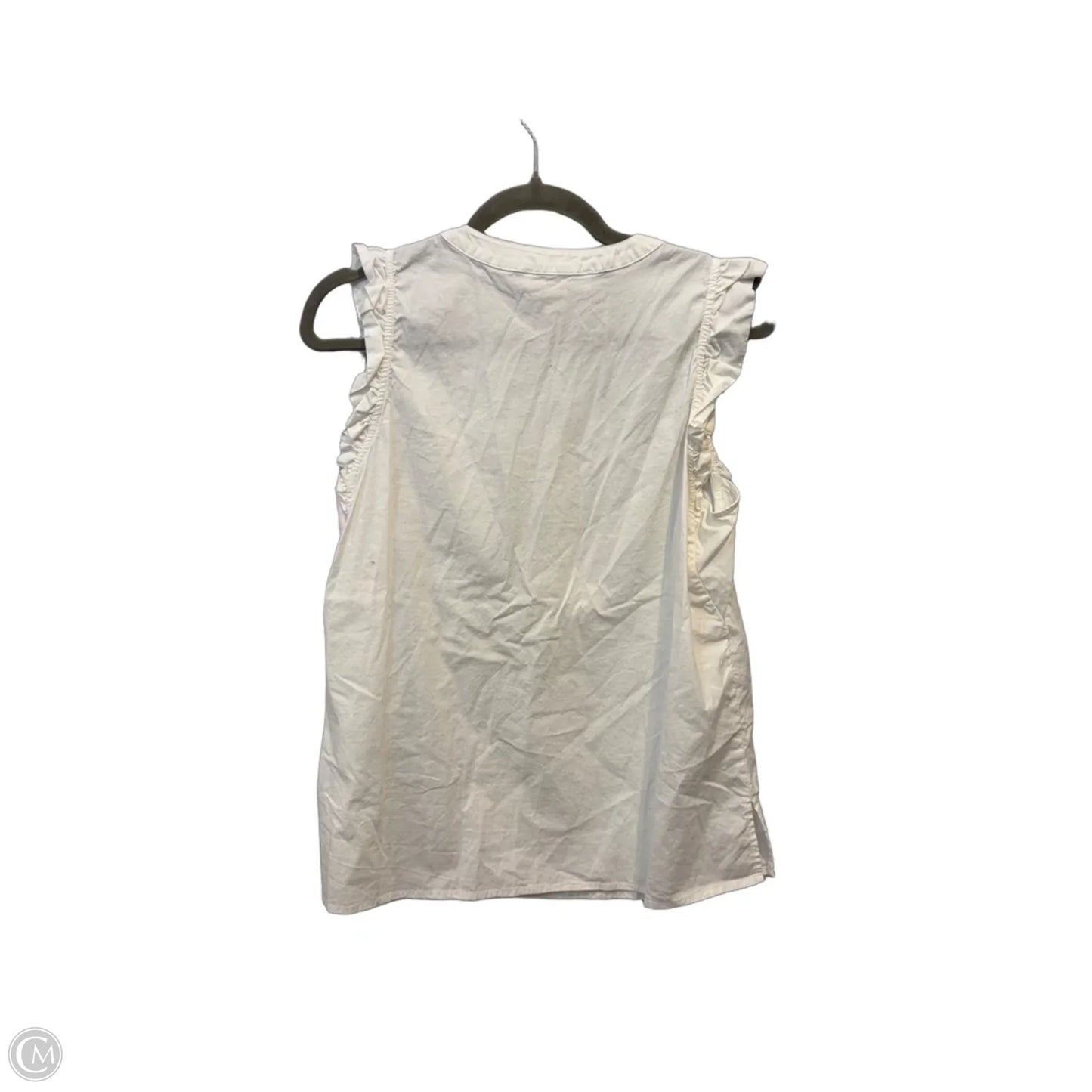 Top Sleeveless Designer By Michael Kors In White, Size: M