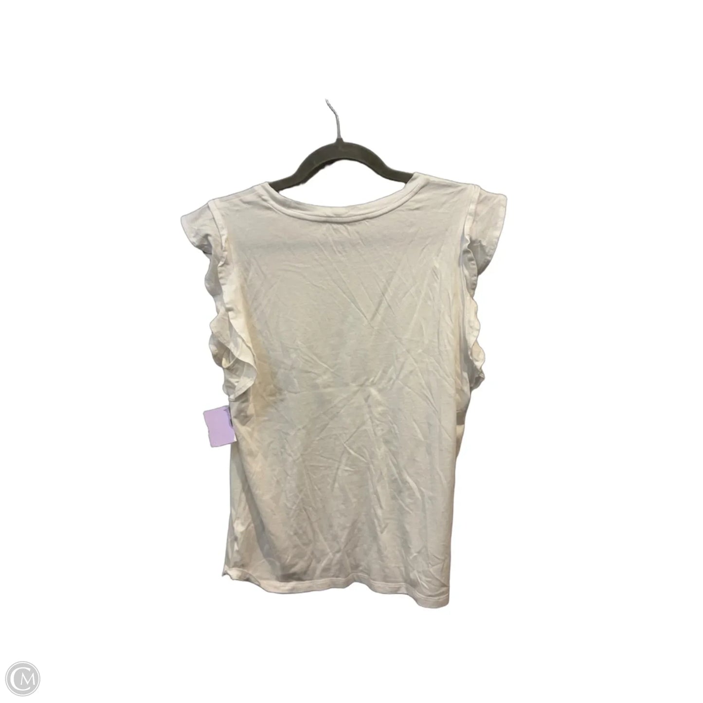 Top Sleeveless Designer By Michael Kors In White, Size: M
