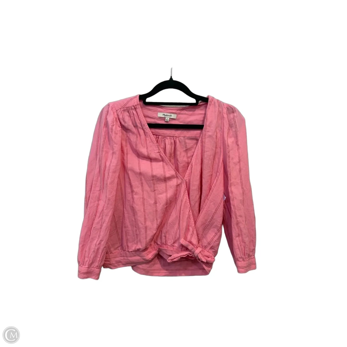 Top Long Sleeve By Madewell In Striped Pattern, Size: S