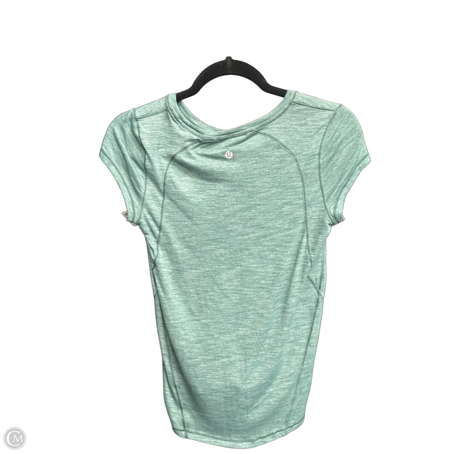 Athletic Top Short Sleeve By Lululemon In Green, Size: Xs