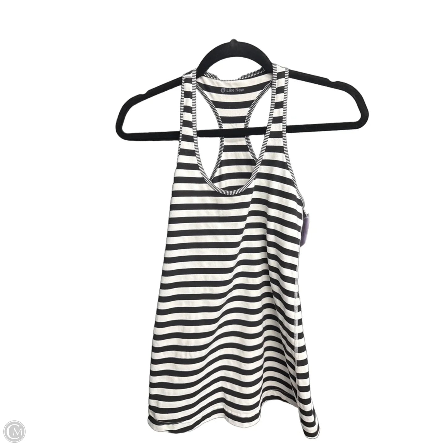 Athletic Tank Top By Lululemon In Black & White, Size: Xs