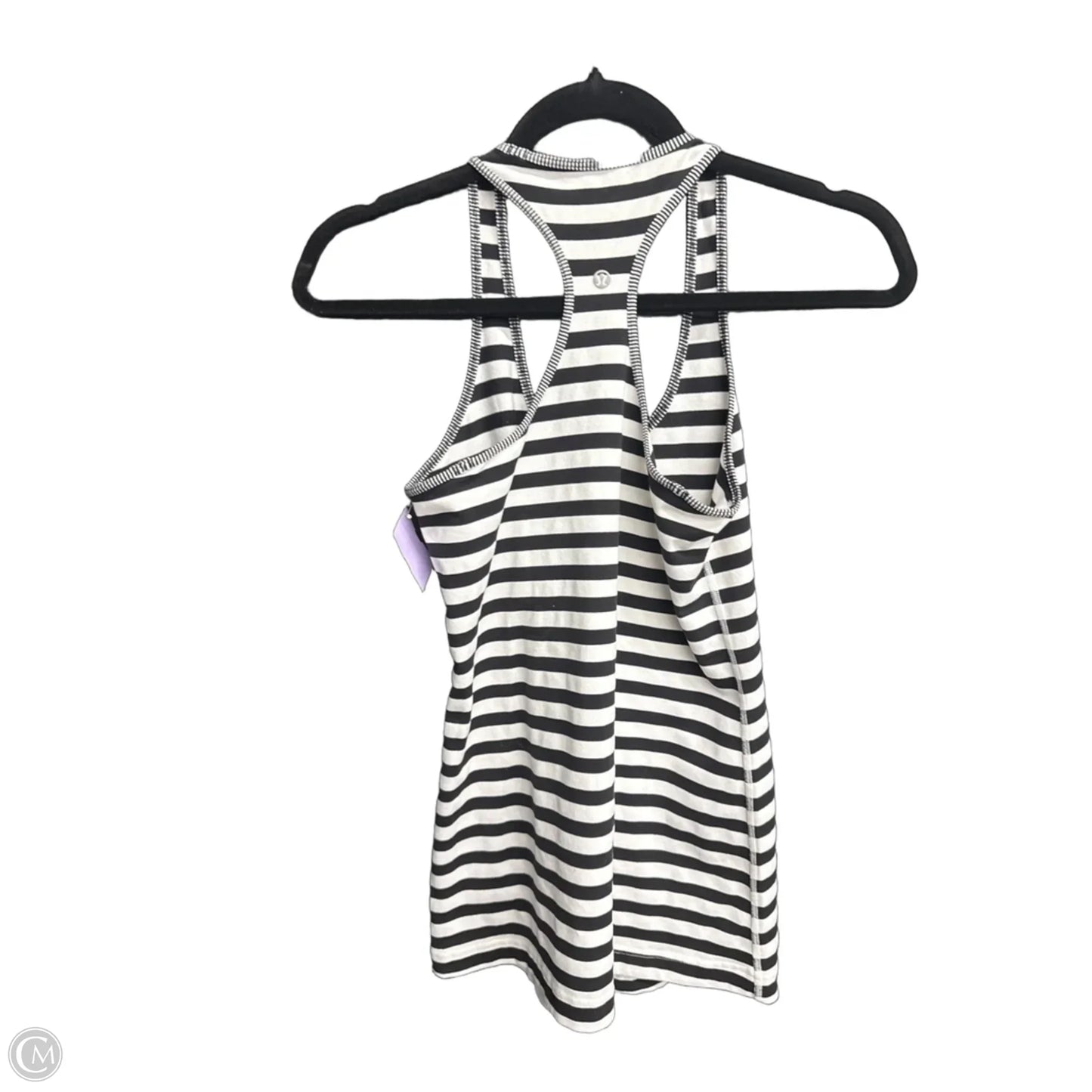 Athletic Tank Top By Lululemon In Black & White, Size: Xs