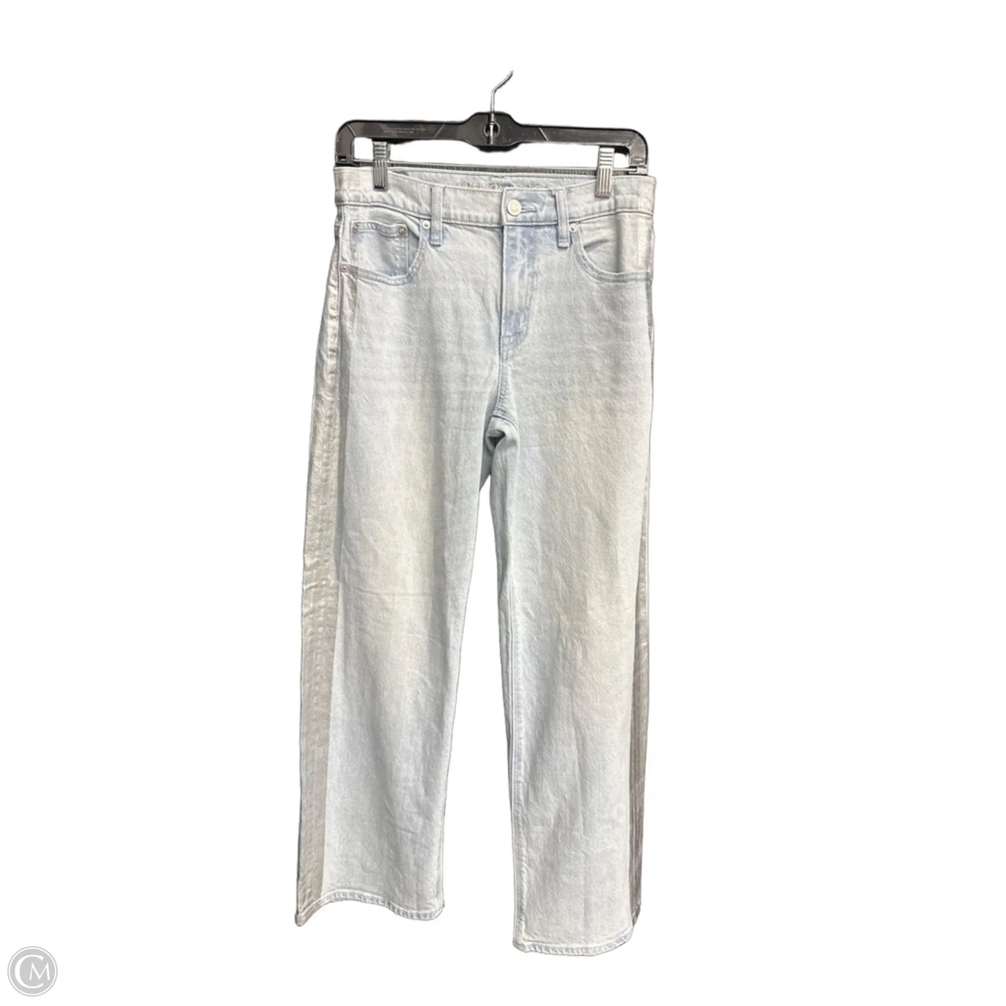 Jeans Wide Leg By American Eagle In Blue Denim, Size: 2
