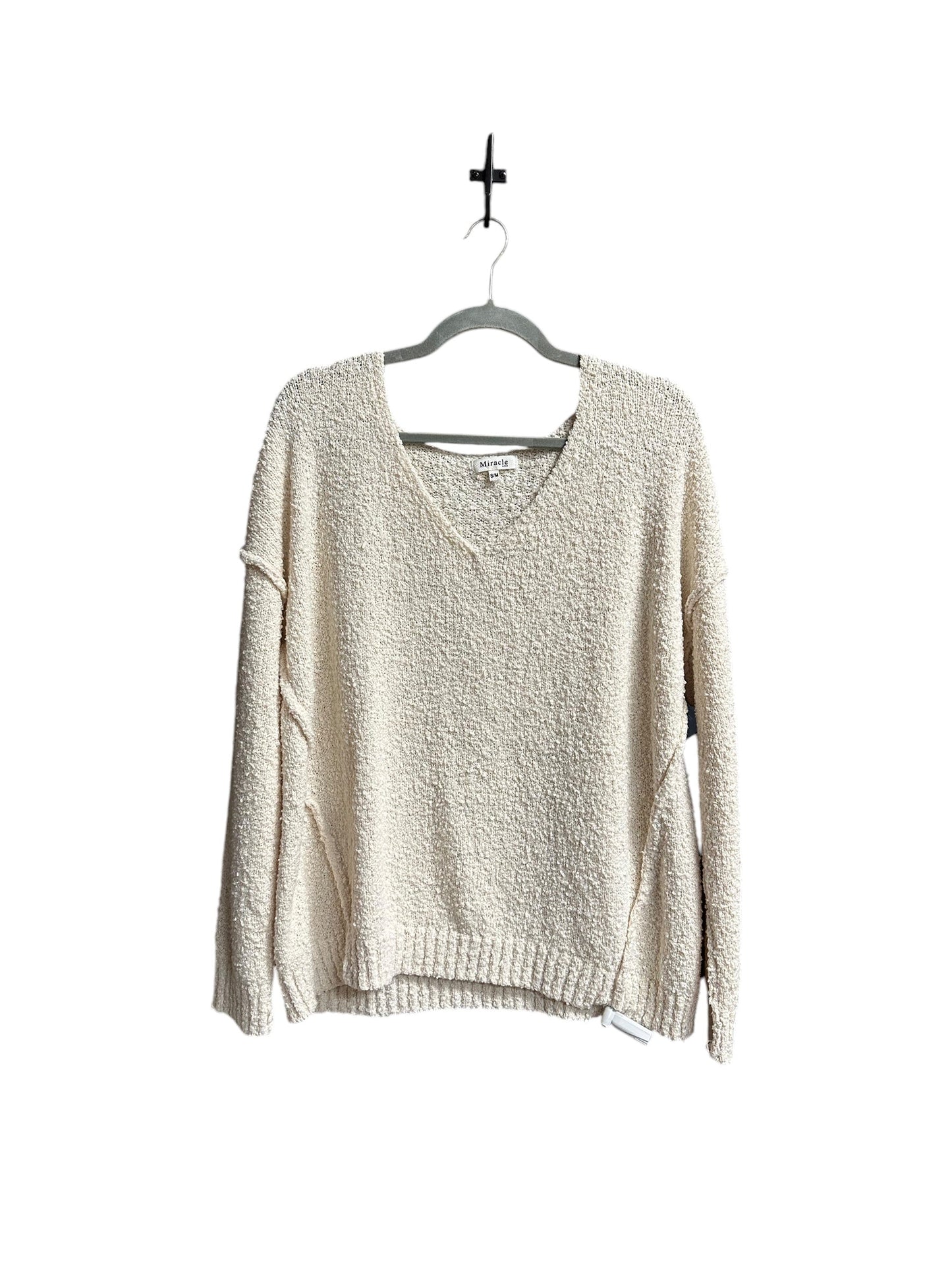 Sweater By Miracle In Beige, Size: M