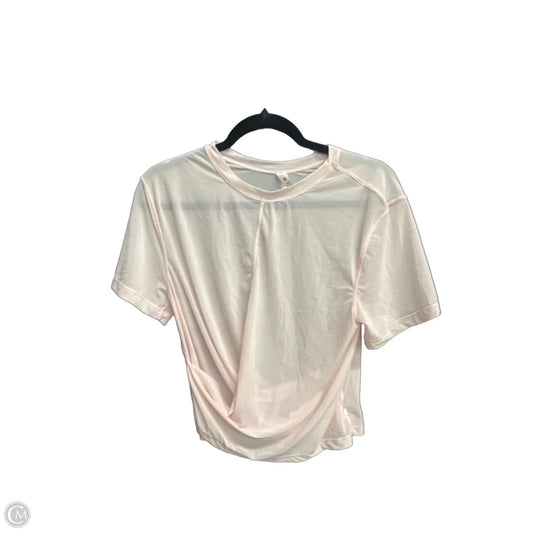 Athletic Top Short Sleeve By Lululemon In Pink, Size: S