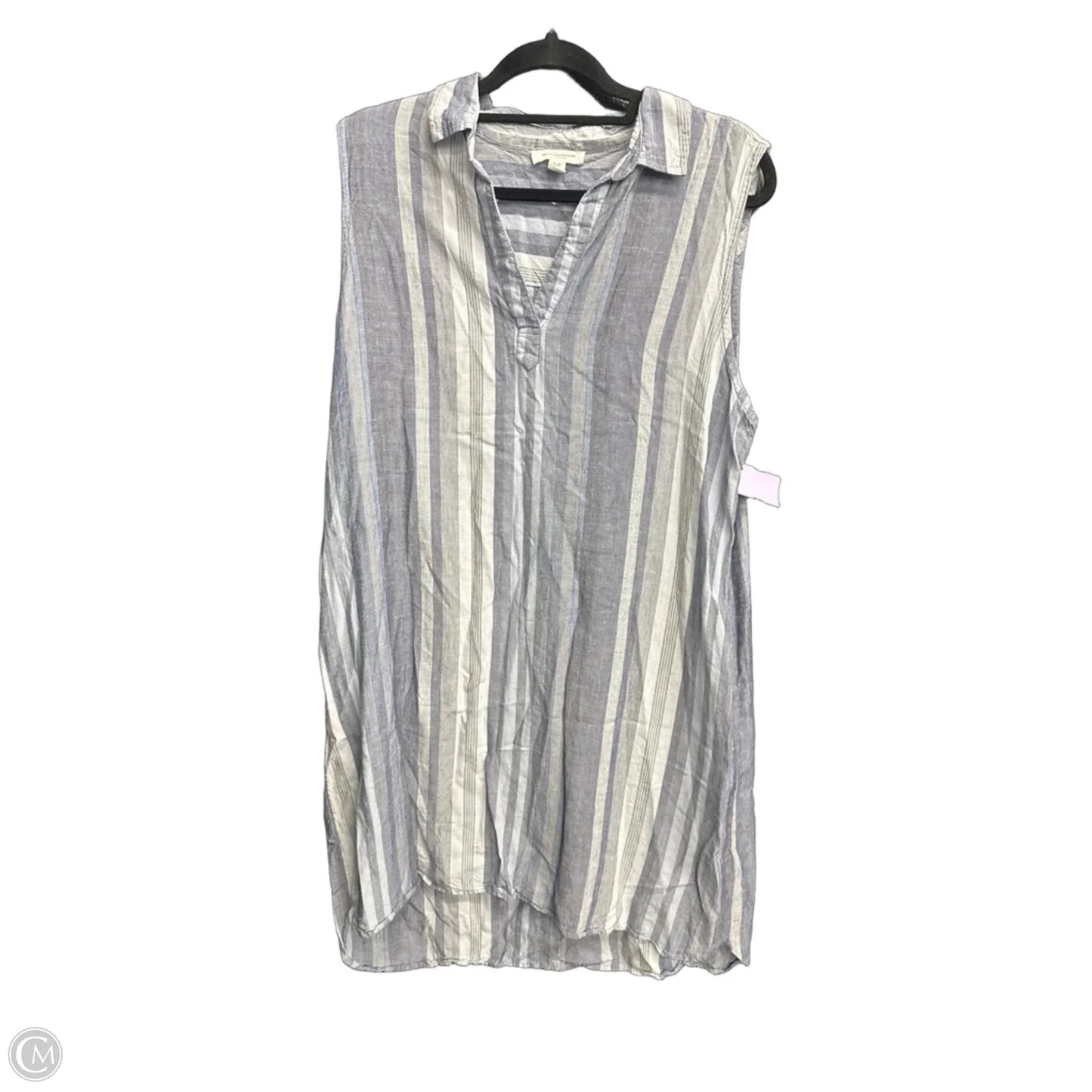 Dress Casual Midi By Beachlunchlounge In Blue & Grey, Size: Xl