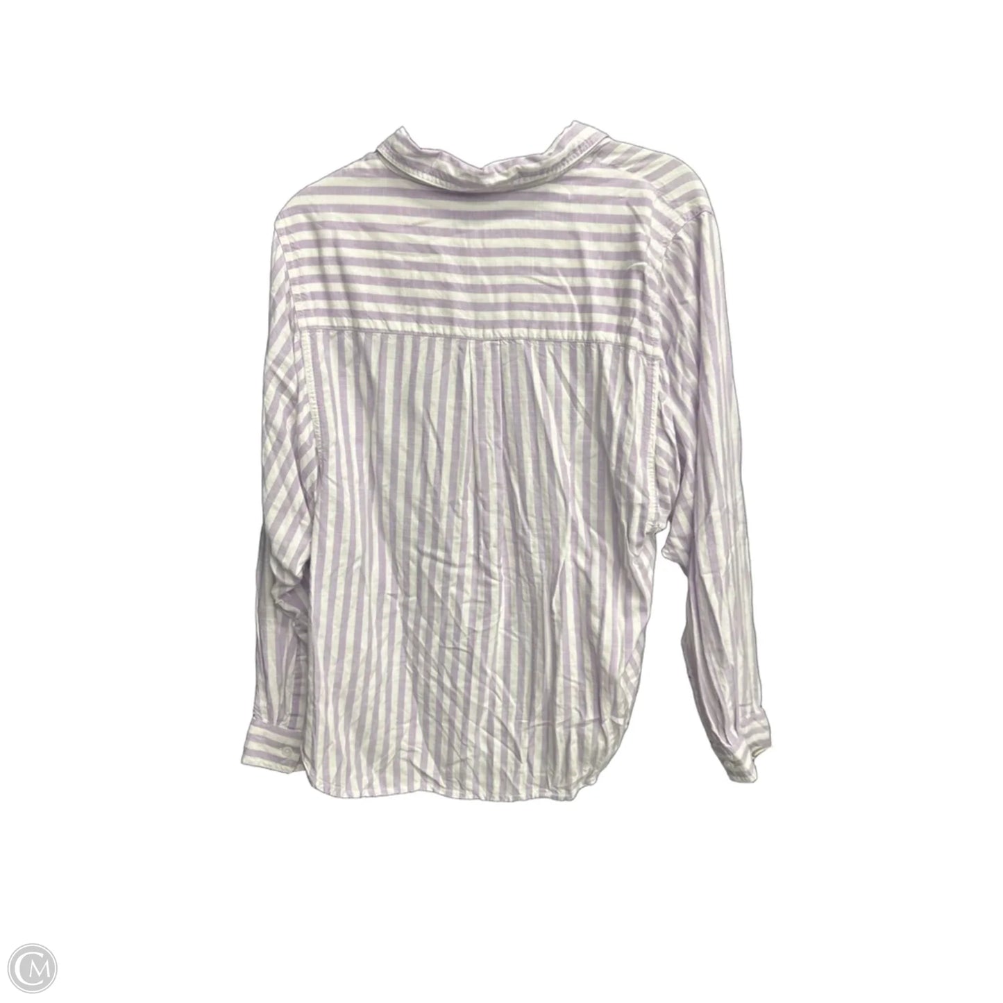 Top Long Sleeve By Beachlunchlounge In Striped Pattern, Size: L