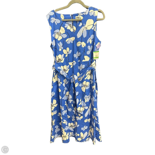 Dress Casual Maxi By Anne Klein In Blue & White, Size: L