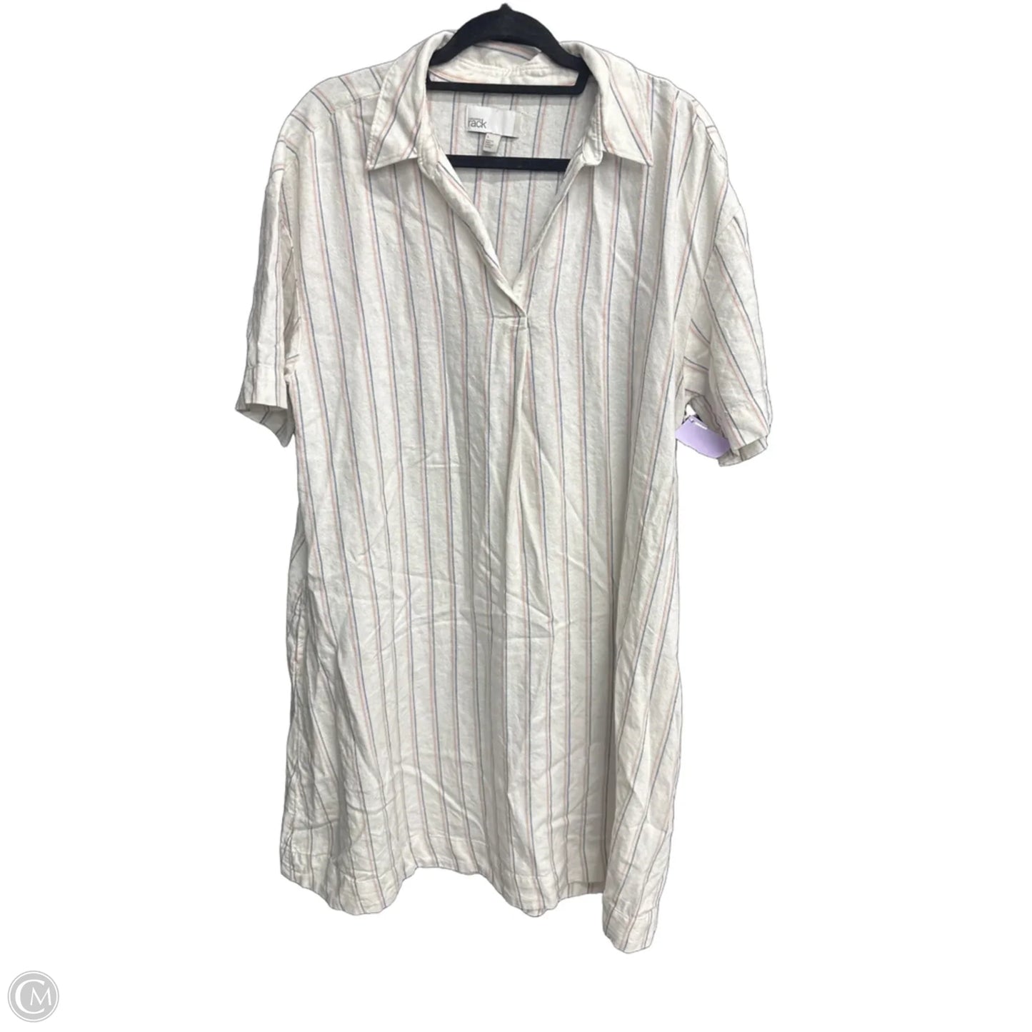 Dress Casual Midi By Nordstrom In Striped Pattern, Size: L