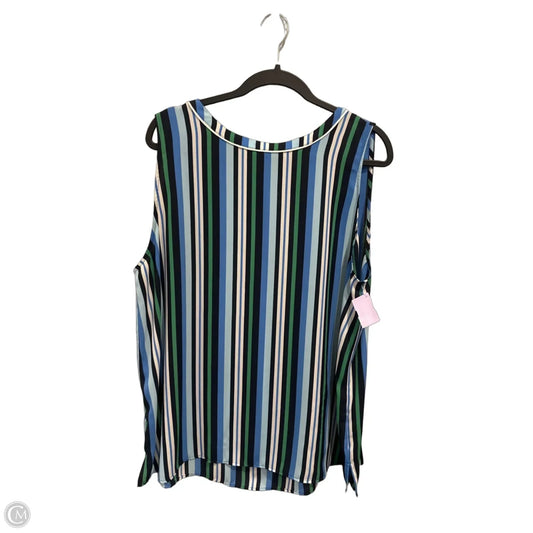 Top Sleeveless By Loft In Striped Pattern, Size: 2x