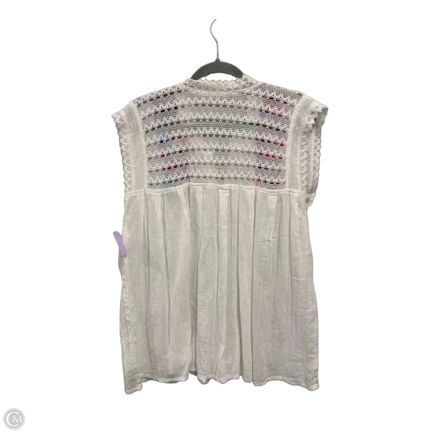Top Sleeveless By Clothes Mentor In White, Size: Xl