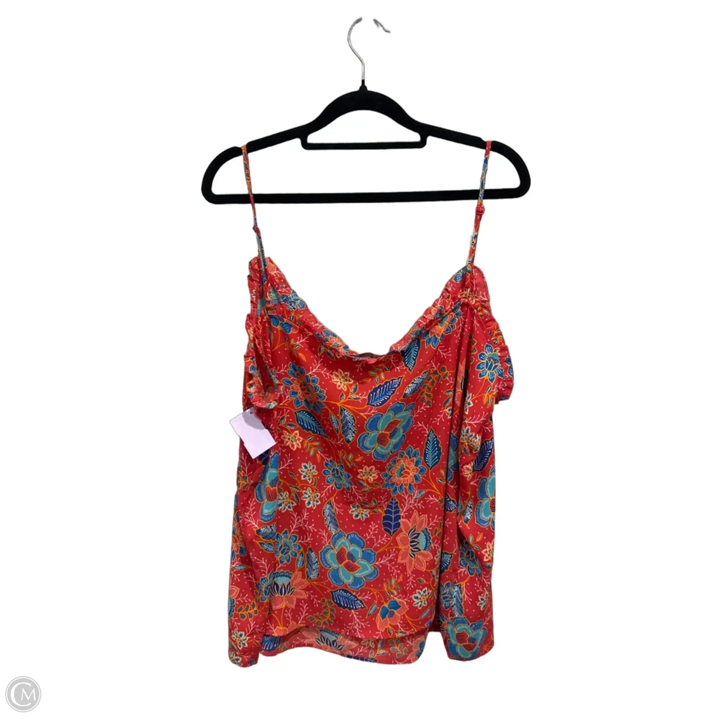 Top Sleeveless By Loft In Blue & Red, Size: 2x