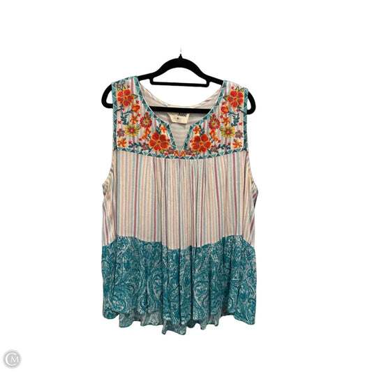 Top Sleeveless By Savanna Jane In Multi-colored, Size: Xl