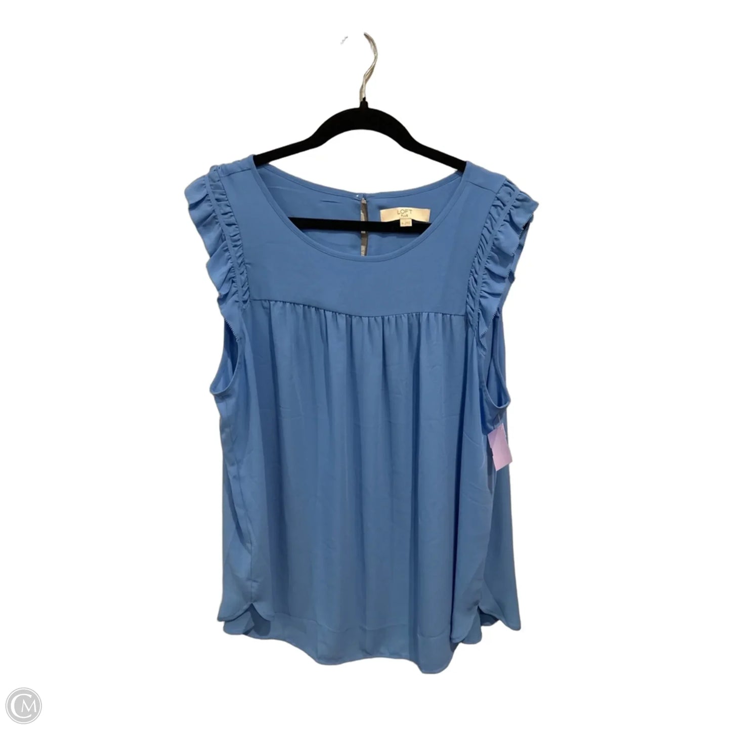 Top Sleeveless By Loft In Blue, Size: Xl