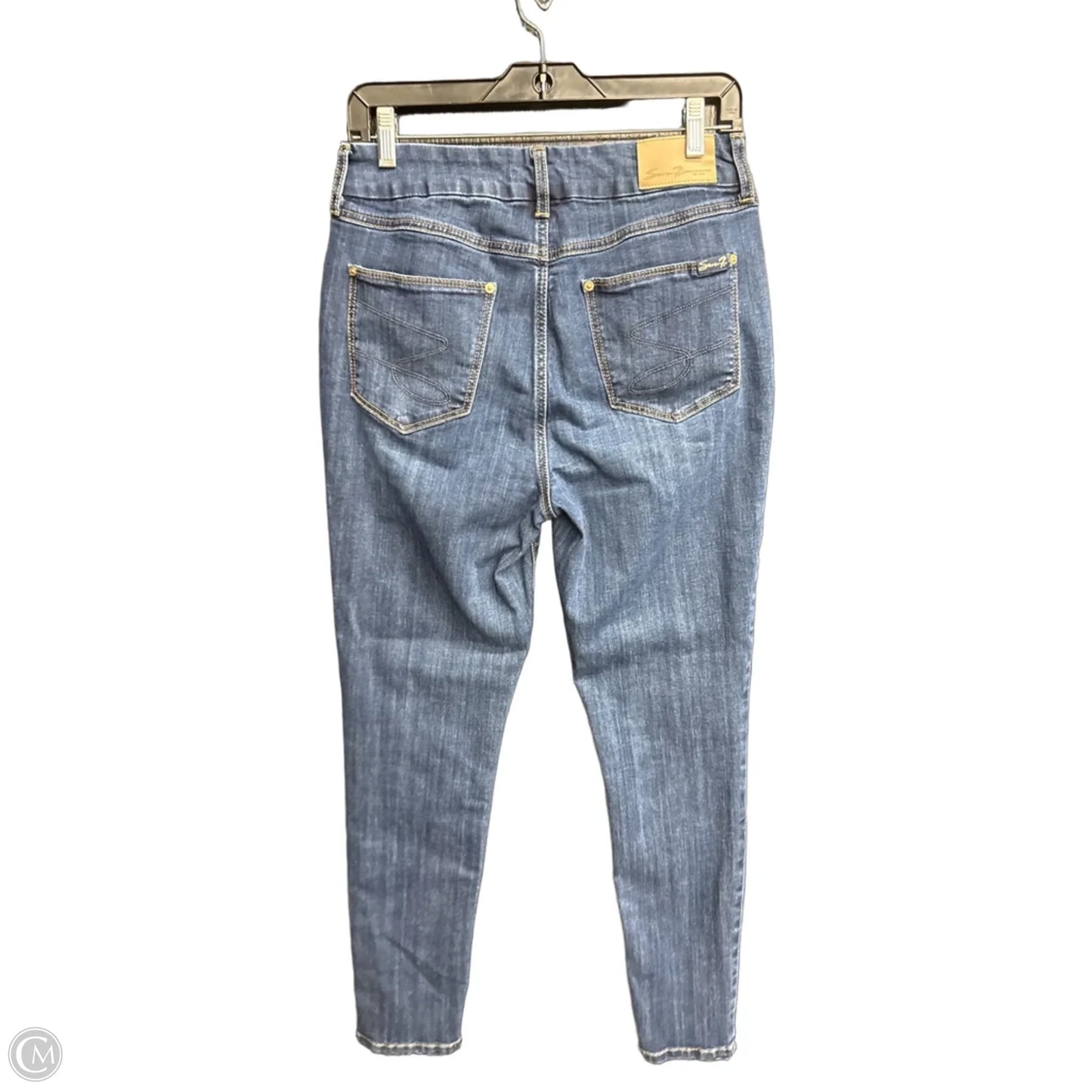 Jeans Straight By Seven 7 In Blue Denim, Size: 10