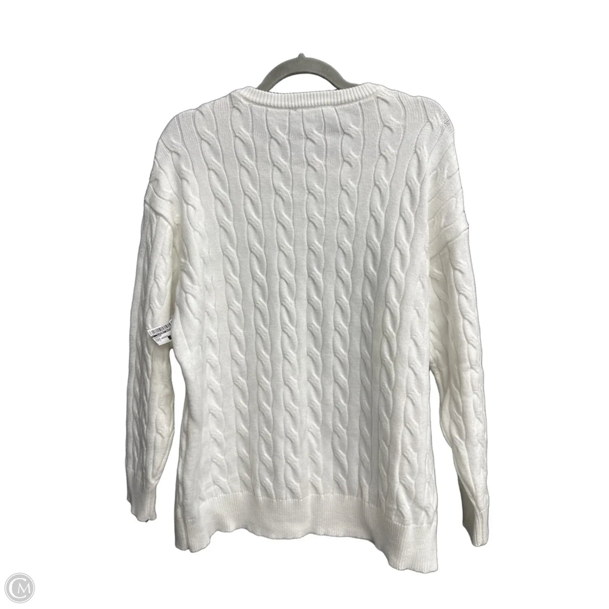 Sweater By Clothes Mentor In White, Size: L