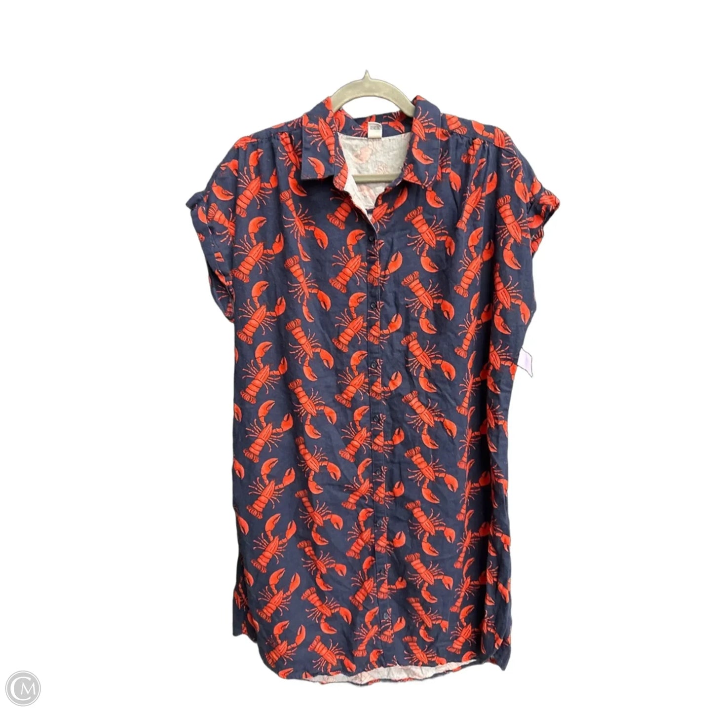 Dress Casual Midi By Old Navy In Blue & Red, Size: Xl