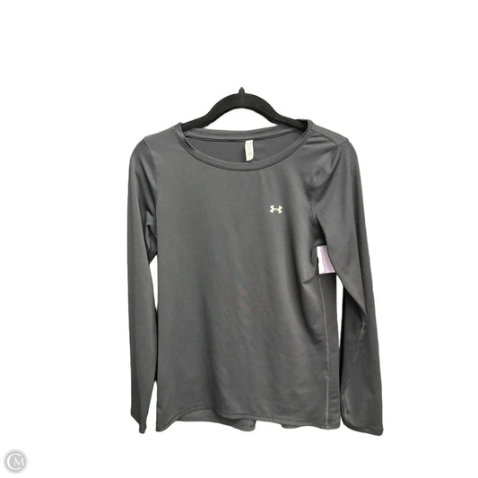Athletic Top Long Sleeve Crewneck By Under Armour In Black, Size: S