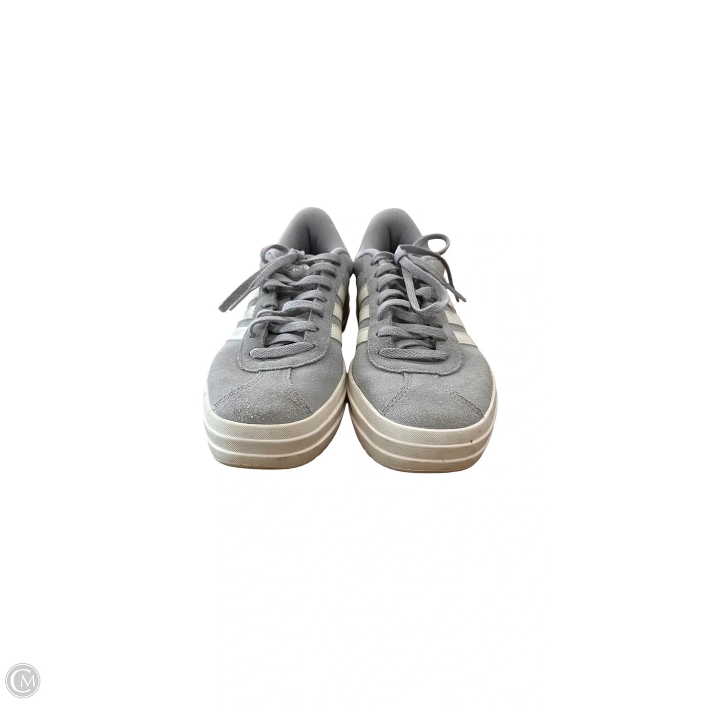 Shoes Sneakers By Adidas In Grey & White, Size: 6