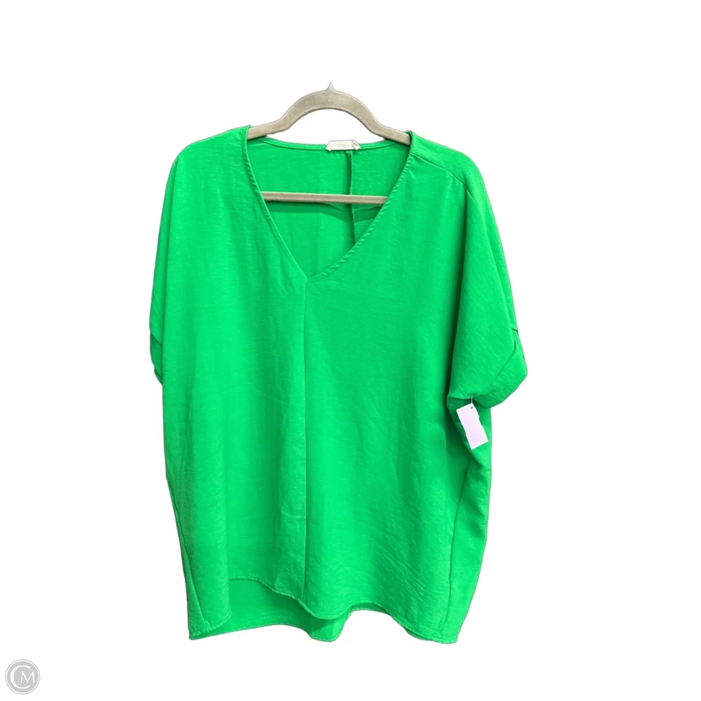 Top Short Sleeve Basic By Spin In Green, Size: M